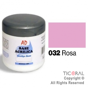 BASE ACRILICA AD 032 ROSA 200ML X 3 UNIDADES